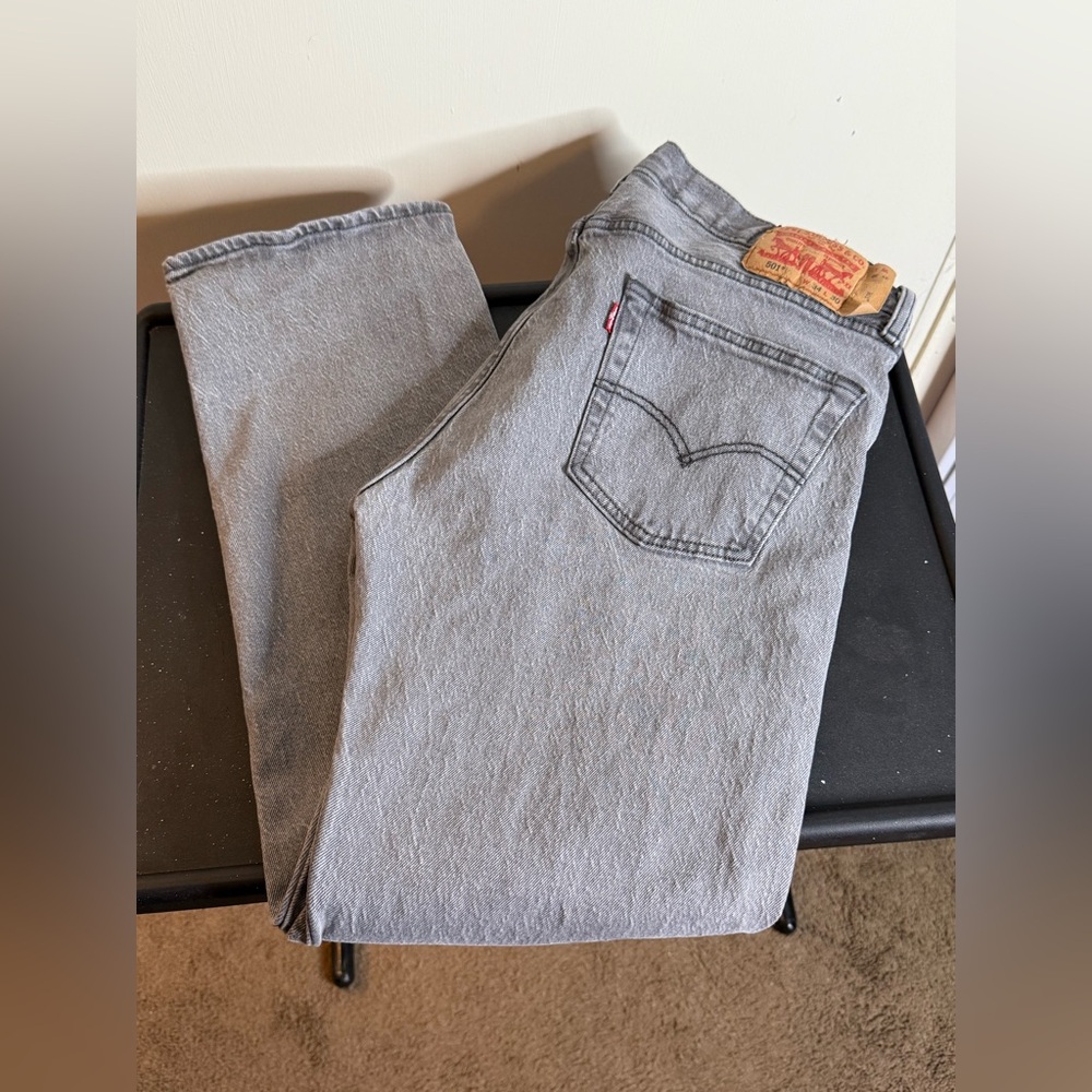 Levi's 501 Gray Straight Men Jeans
